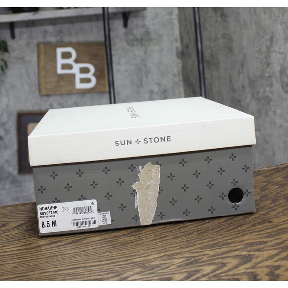 NWT Sun + Stone Womens Norahh Moto Midshaft Bootie Russet Microsuede Brown 8.5M - Picture 10 of 12